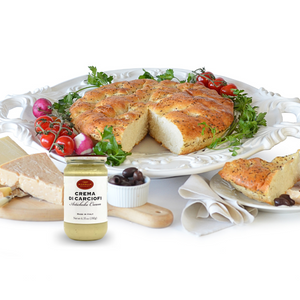 FRESH FOCACCIA BREAD WITH ARTICHOKE CREAM