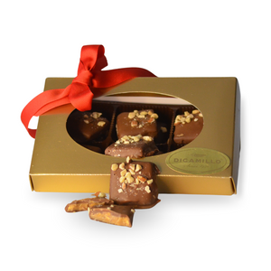 MILK CHOCOLATE TOFFEE WITH ALMONDS