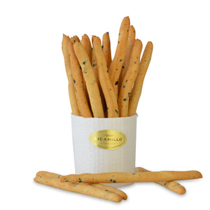 FILONCINI RUSTICI ALLE OLIVE BREADSTICKS (Breadsticks with Olives and Olive Oil)