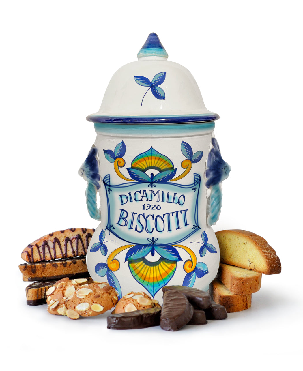 Collectible Italian Ceramic Biscotti Cookie Jars from Italy DiCamillo Bakery
