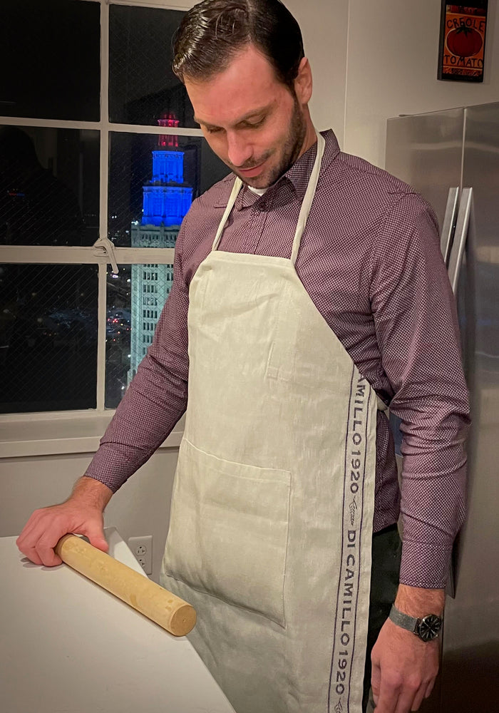 DI CAMILLO LINEN-BLEND KITCHEN APRON