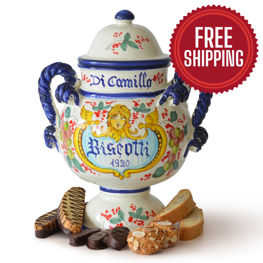 Collectible Italian Ceramic Biscotti Cookie Jars from Italy DiCamillo Bakery