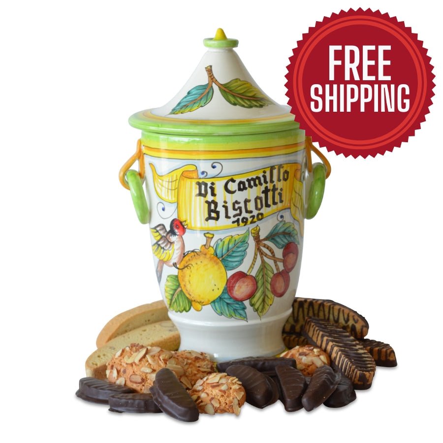 Collectible Italian Ceramic Biscotti Cookie Jars from Italy DiCamillo Bakery