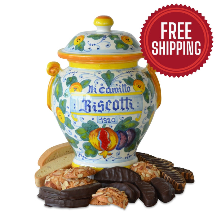 Collectible Italian Ceramic Biscotti Cookie Jars from Italy DiCamillo Bakery