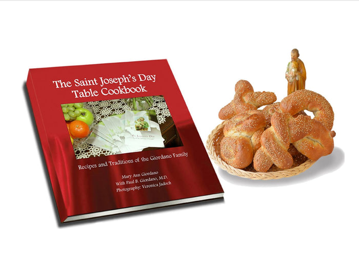 Saint Joseph's Day Cookbook & Bread Basket 5-Pac